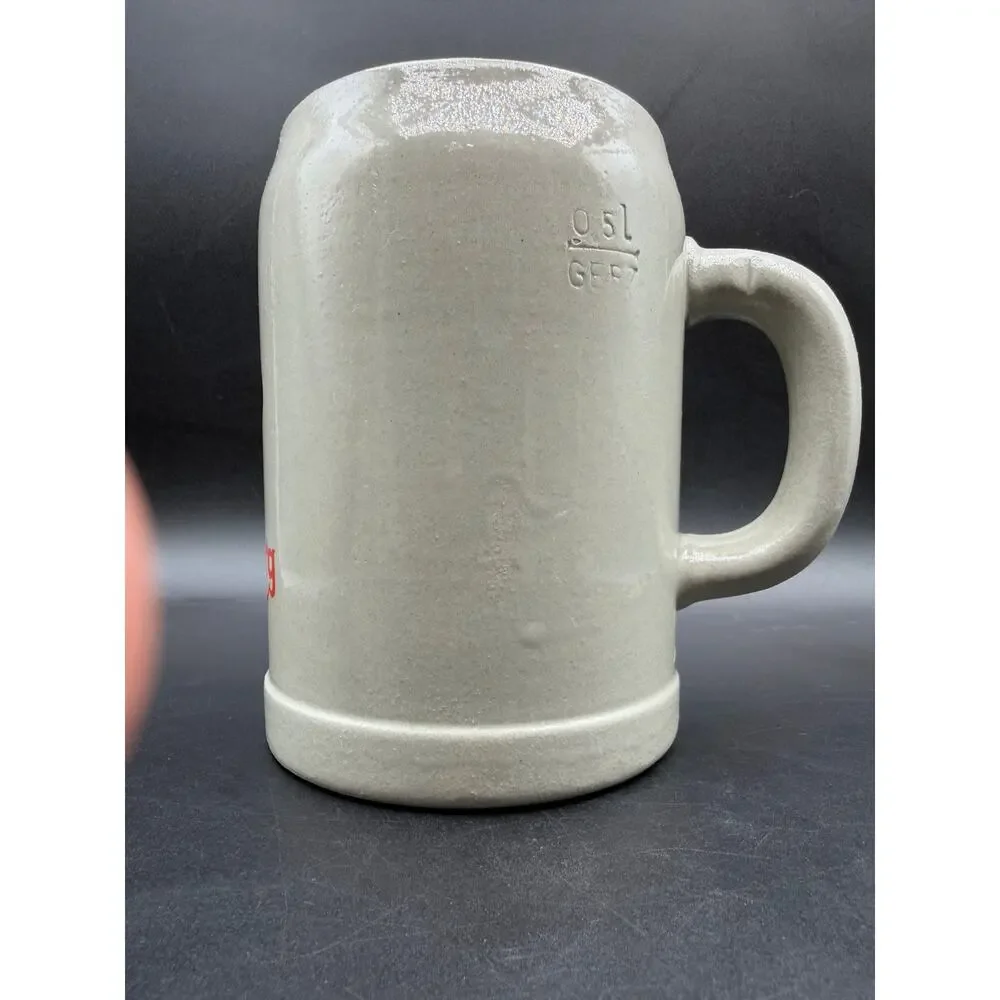 Vintage Carlsberg Danmark 0.5L Beer Stein W Germany Stoneware Mug Breweriana
